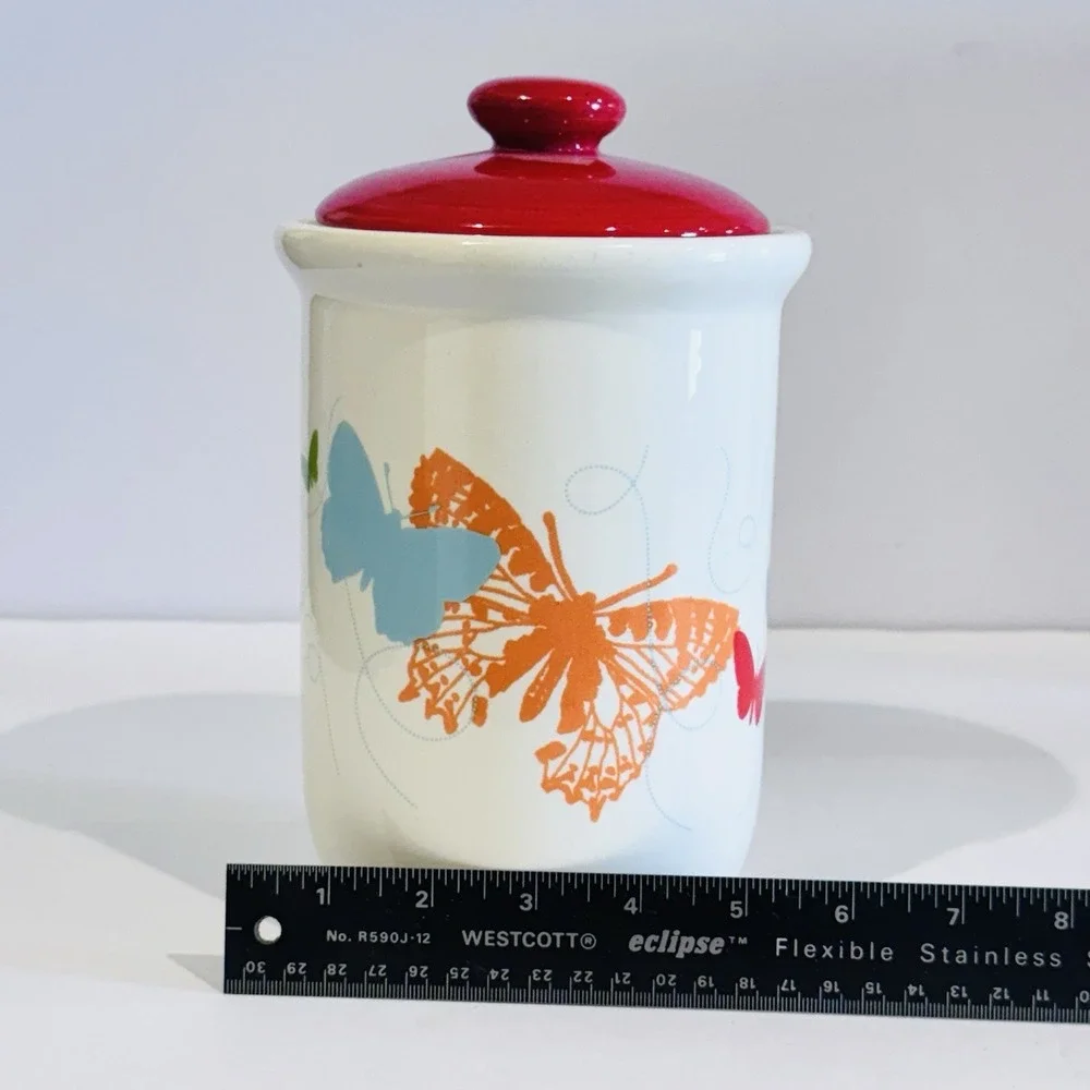 Gourmet Expression Canister Food Storage Seal Tight Lid Butterfly‎ Splendor